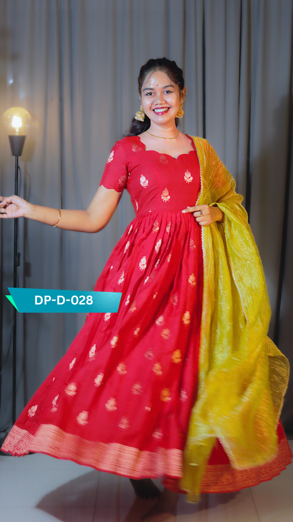 DP-D-026 – Two-Piece Anarkali Dress with Dupatta