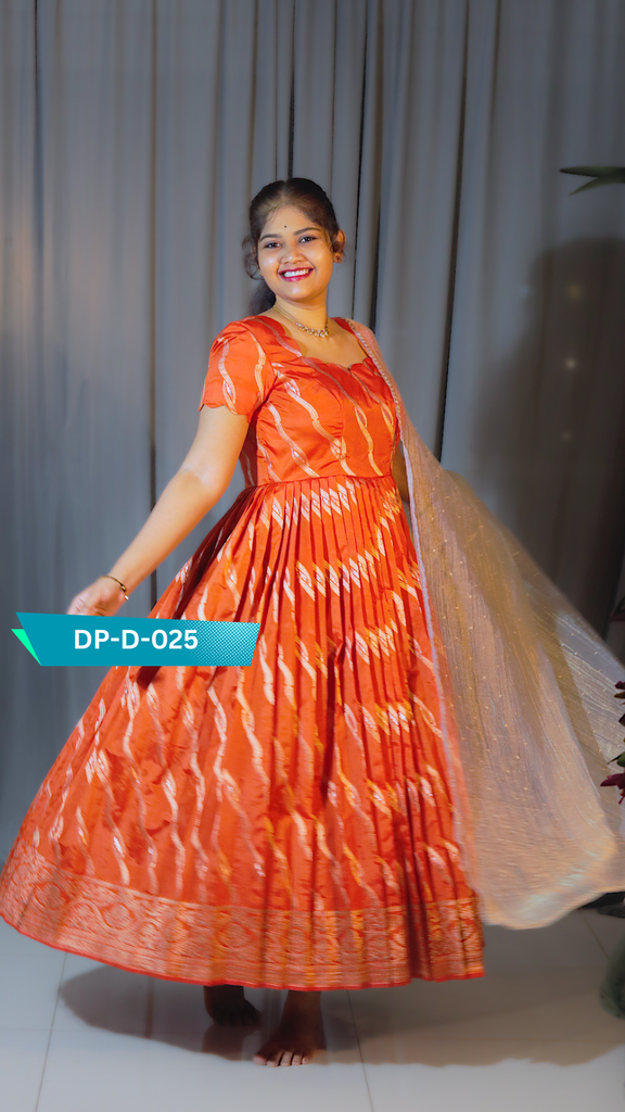DP-D-025 – Two-Piece Anarkali Dress with Dupatta