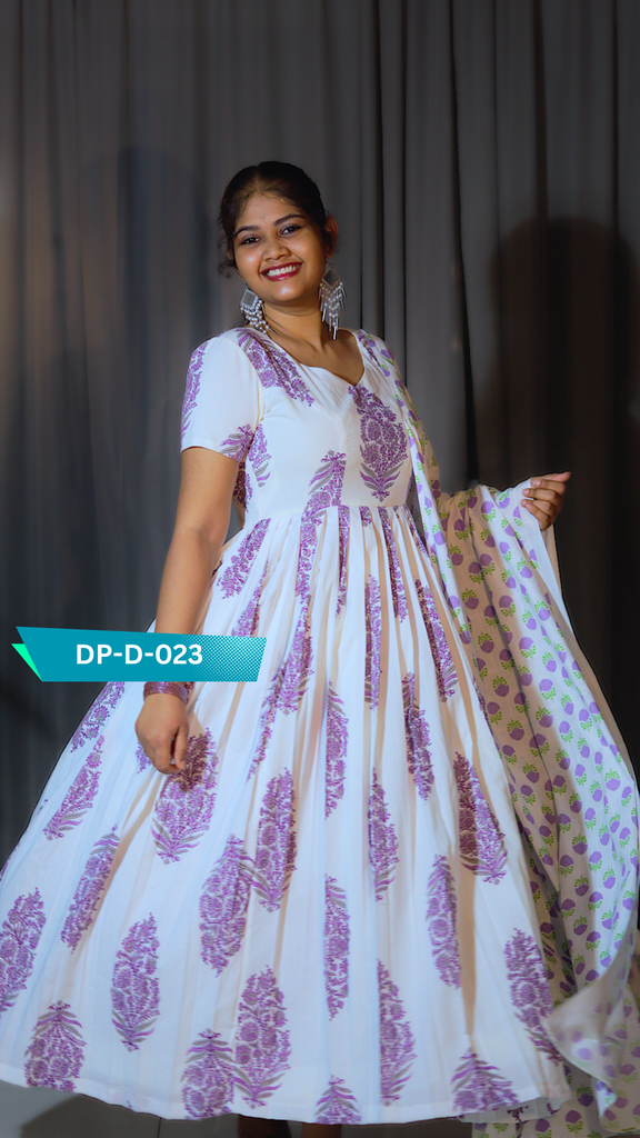 DP-D-023 – Two-Piece Anarkali Dress with Dupatta