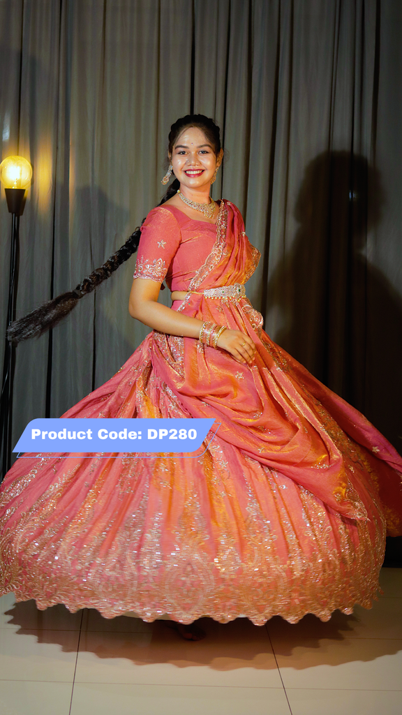 DP280 - Space silk Designer Half Saree