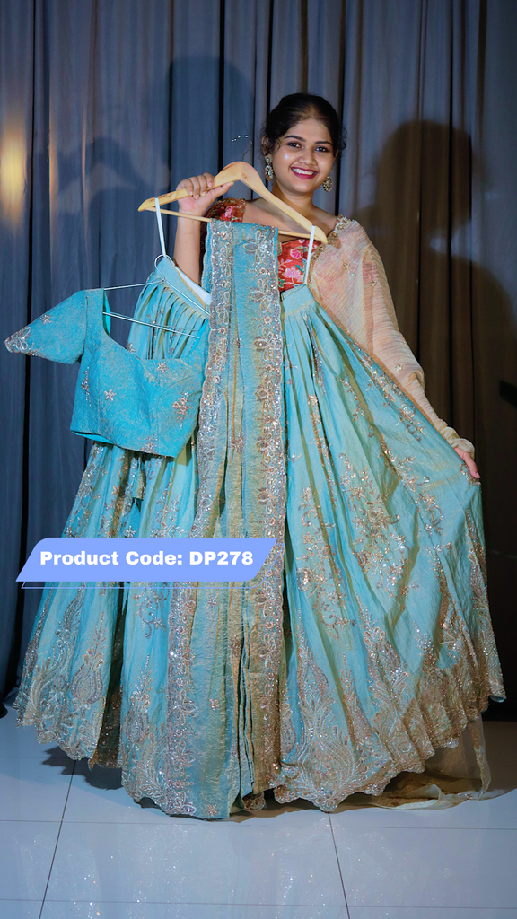 DP278 - Space silk Designer Half Saree