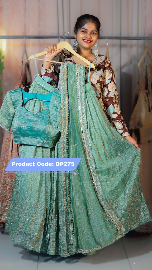 DP275 - Tissue Designer Half Saree