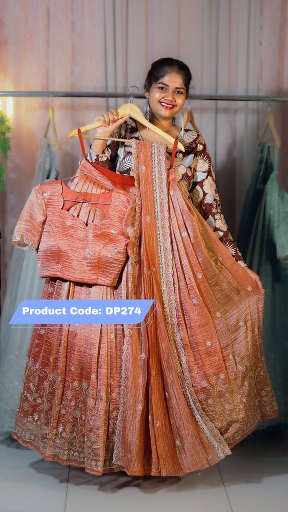 DP274 - Tissue Designer Half Saree