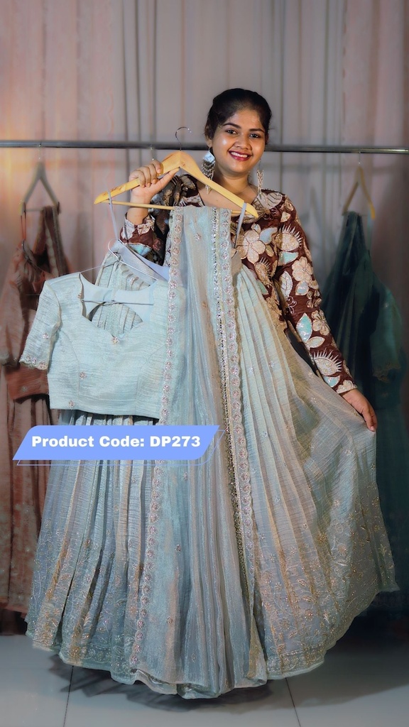 DP273 - Tissue Designer Half Saree