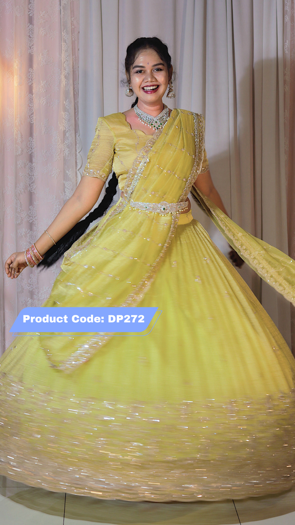 DP272 - Tissue Designer Half Saree