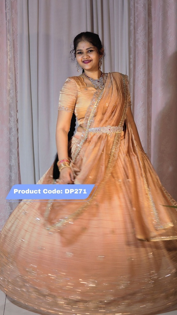 DP271 - Tissue Designer Half Saree