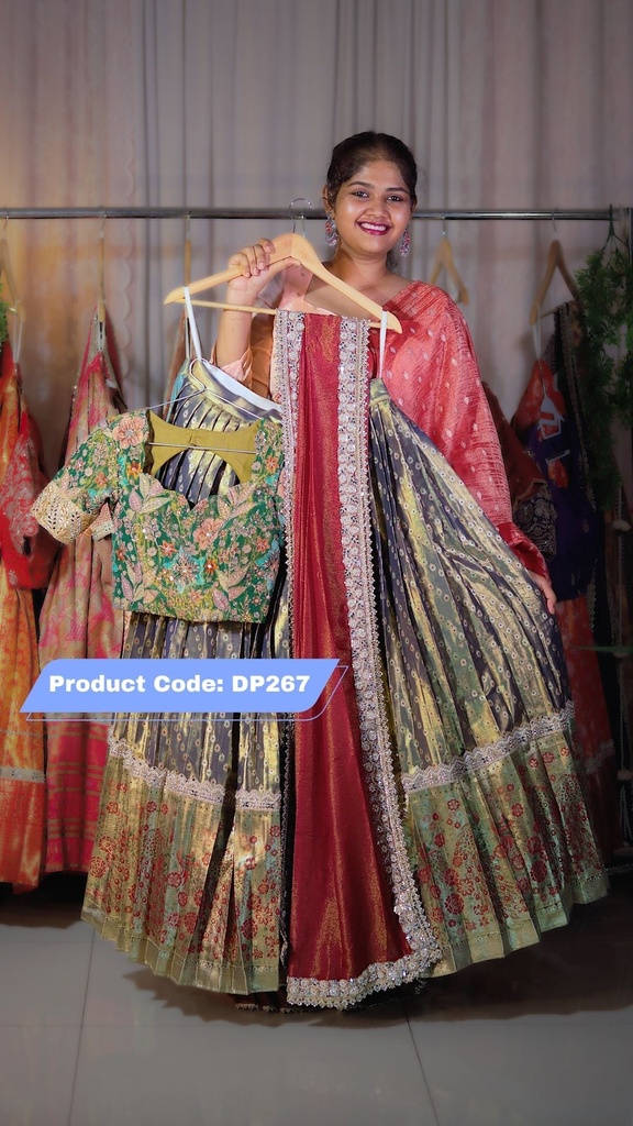 DP267 - Premium Pattu Ready-Wear Half Saree