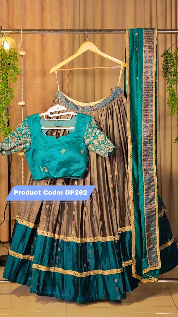 DP262 - Premium Pattu Ready-Wear Half Saree