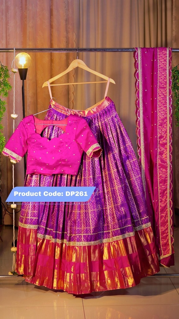 DP261 - Premium Pattu Ready-Wear Half Saree