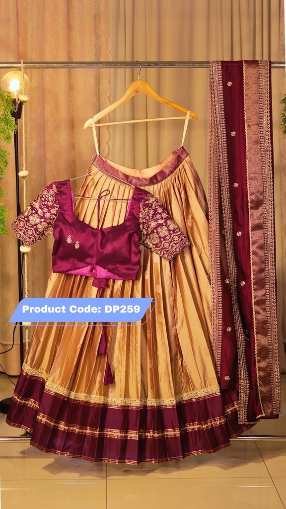 DP259 - Premium Pattu Ready-Wear Half Saree