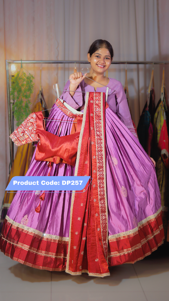 DP257 - Premium Pattu Ready-Wear Half Saree