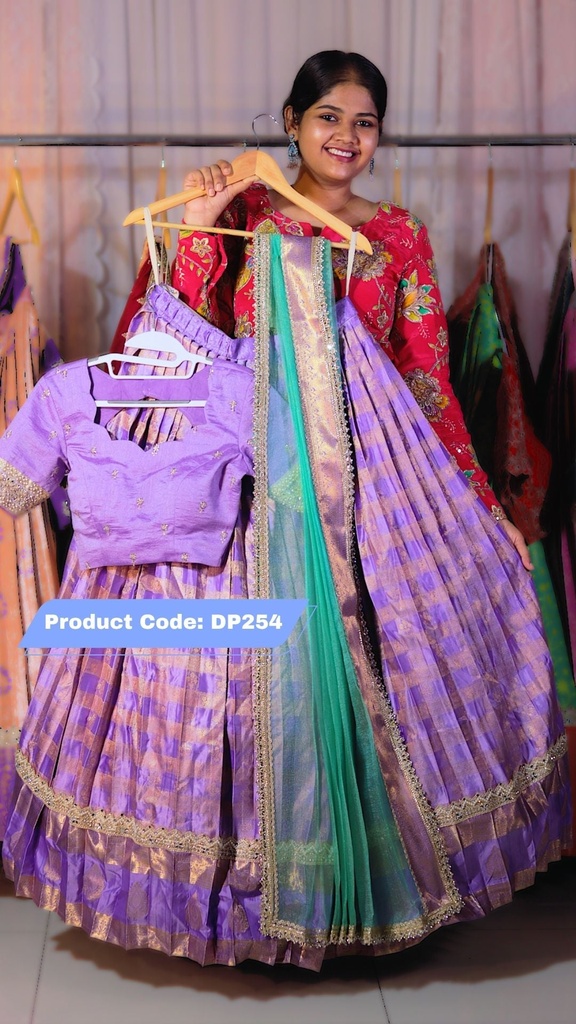 DP254 - Premium Pattu Ready-Wear Half Saree
