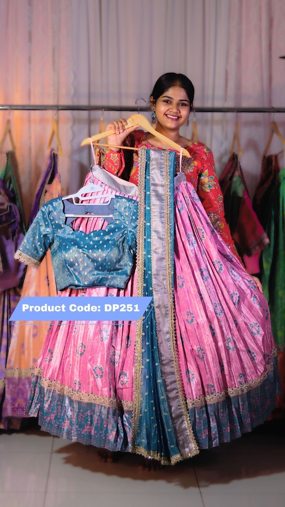 DP251 - Premium Pattu Ready-Wear Half Saree