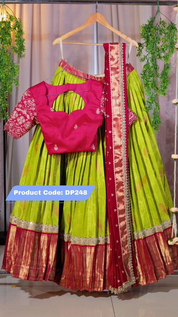 DP248 - Premium Pattu Ready-Wear Half Saree