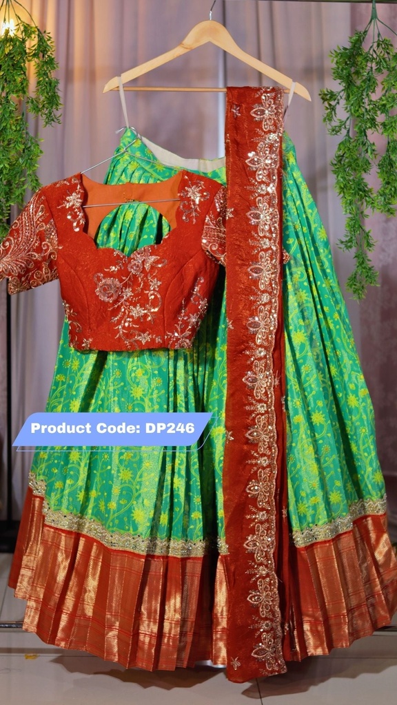 DP246 - Premium Pattu Ready-Wear Half Saree