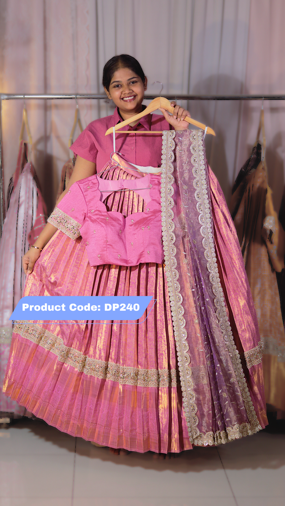 DP240 - Premium Pattu Ready-Wear Half Saree