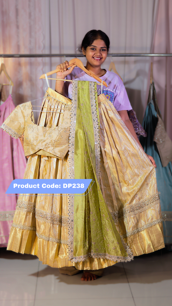 DP238 - Premium Pattu Ready-Wear Half Saree