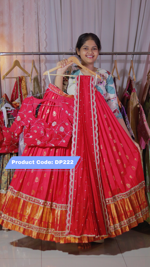 DP222 - Premium Pattu Ready-Wear Half Saree