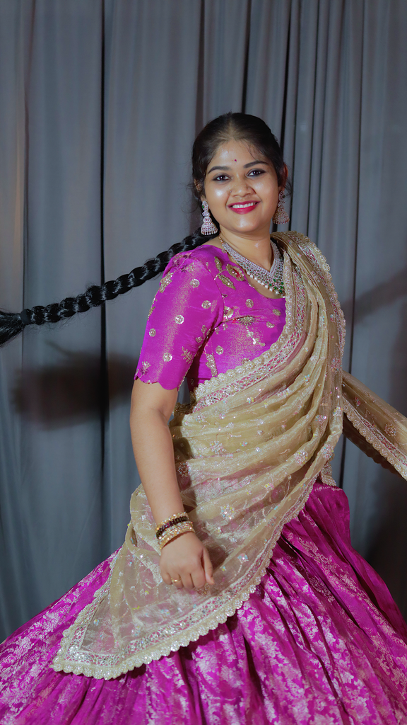 Premium Pattu Ready-Wear Half Saree