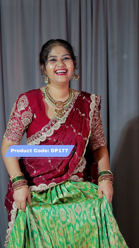 Premium Pattu Ready-Wear Half Saree