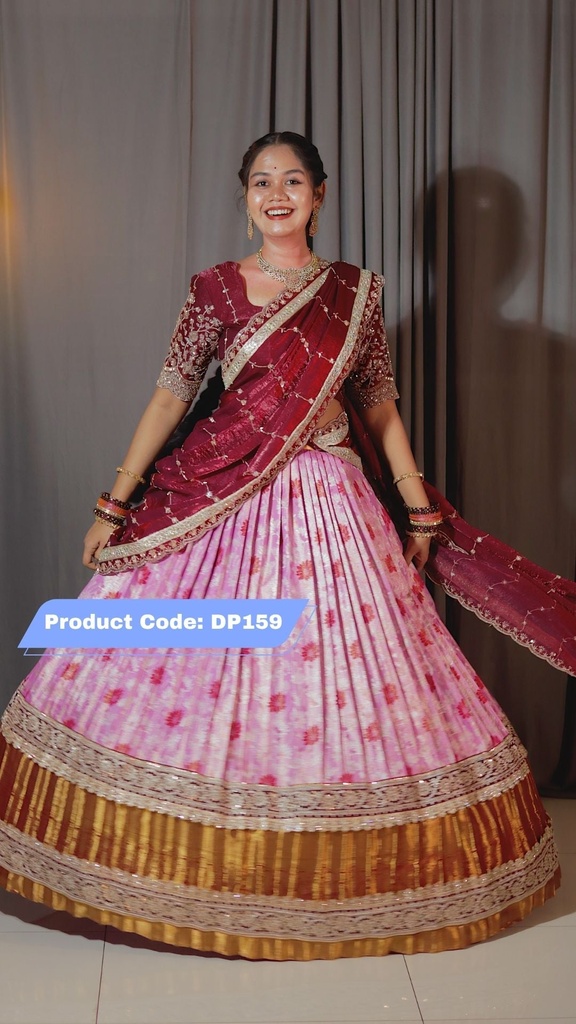 Premium Pattu Ready-Wear Half Saree