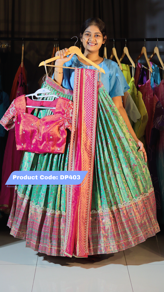 DP403 - Ashadam Sale Half Saree Clearance Sale
