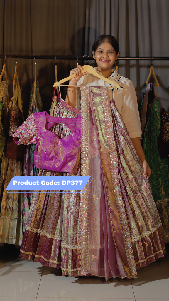 DP377 - Premium Pattu Ready-Wear Half Saree
