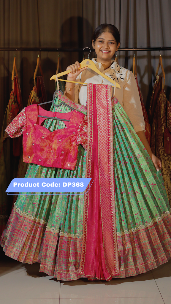 DP368 - Premium Pattu Ready-Wear Half Saree