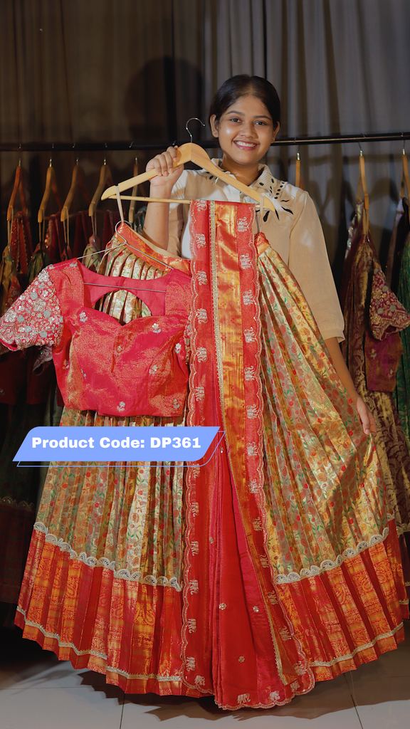 DP361 - Premium Pattu Ready-Wear Half Saree
