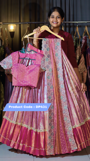 [DP431] DP431 - RAKSHA BANDAN KANCHI PATTU HALF SAREE