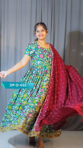 [DP-D-032] DP-D-032– Two-Piece Anarkali Dress with Dupatta