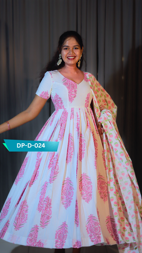 [DP-D-024] DP-D-024 – Two-Piece Anarkali Dress with Dupatta