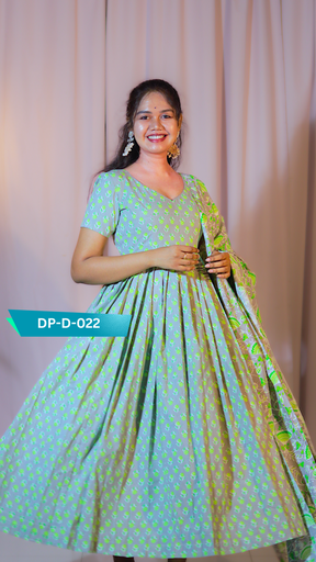 [DP-D-022] DP-D-022 – Two-Piece Anarkali Dress with Dupatta