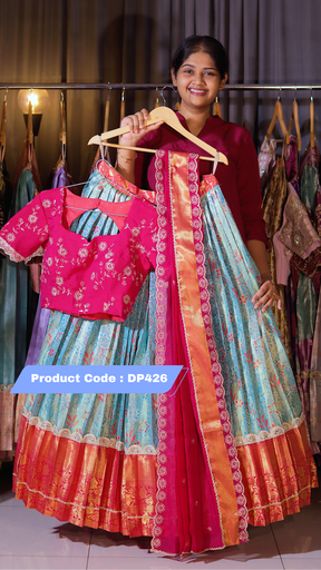 [DP426] DP426 - RAKSHA BANDAN KANCHI PATTU HALF SAREE