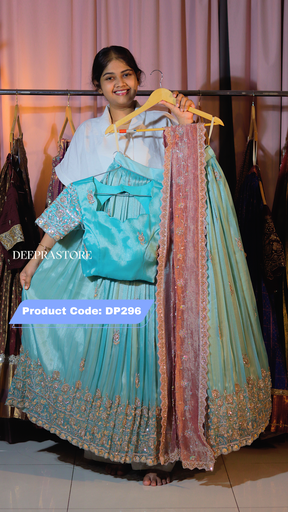 [DP296] DP296 - Designer Half Saree