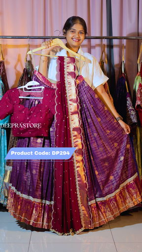 [DP294] DP294 - Premium Kanchi Pattu Half Saree