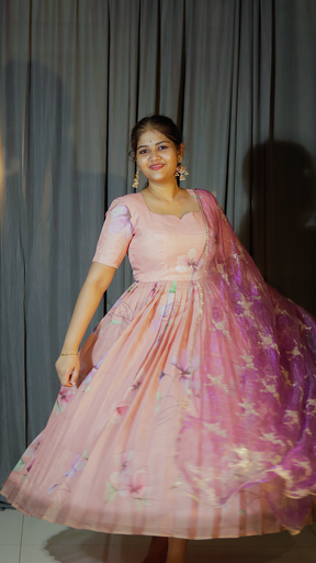 [DP-D-015] DP-D-015 – Two-Piece Anarkali Dress with Dupatta