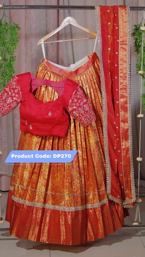 [DP270] DP270 - Premium Pattu Ready-Wear Half Saree