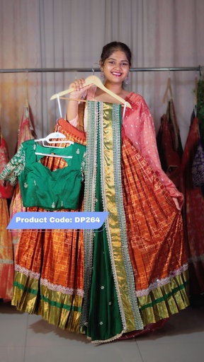 [DP264] DP264 - Premium Pattu Ready-Wear Half Saree