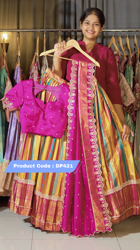 [DP421] DP421 - RAKSHA BANDAN KANCHI PATTU HALF SAREE