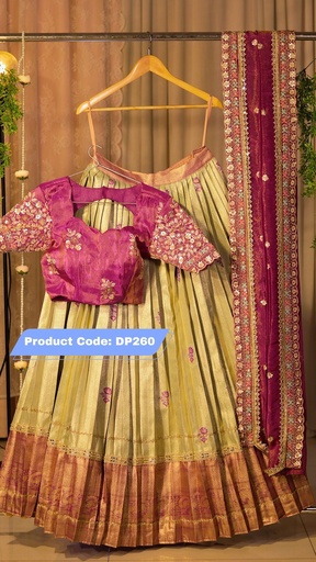[DP260] DP260 - Premium Pattu Ready-Wear Half Saree
