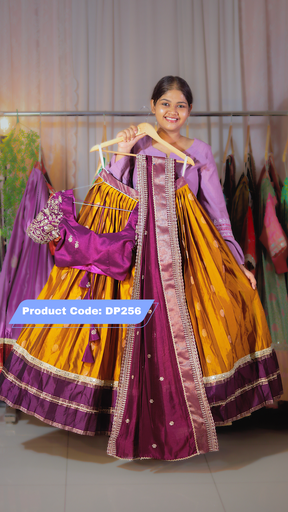 [DP256] DP256 - Premium Pattu Ready-Wear Half Saree