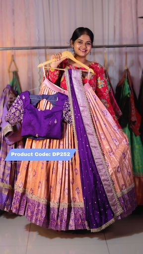 [DP252] DP252 - Premium Pattu Ready-Wear Half Saree