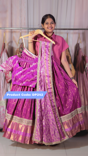[DP242] DP242 - Premium Pattu Ready-Wear Half Saree