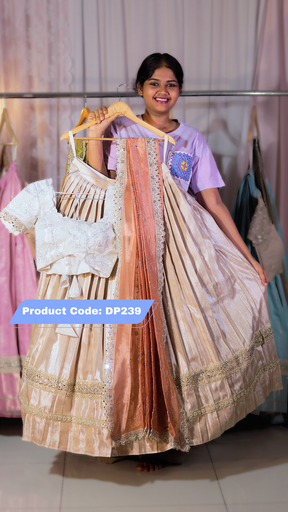 [DP239] DP239 - Premium Pattu Ready-Wear Half Saree