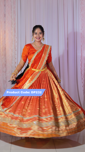 [DP232] DP232 - Classic Banarasi Tissue Half Saree