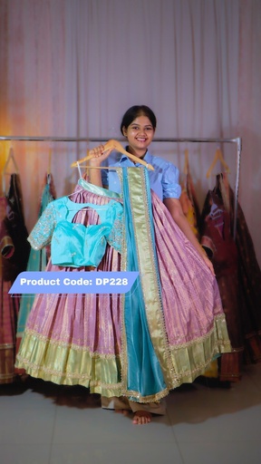 [DP228] DP228 - Premium Pattu Ready-Wear Half Saree