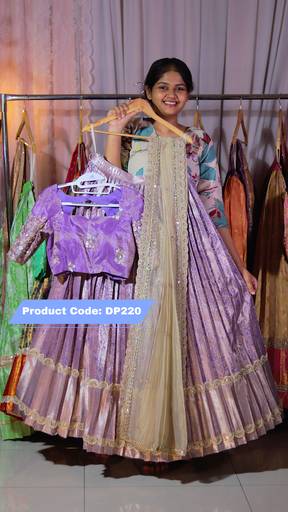 [DP220] DP220 - Premium Pattu Ready-Wear Half Saree