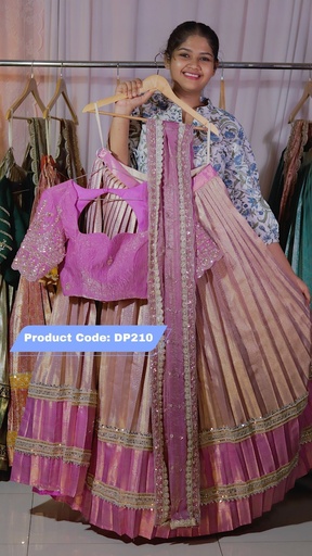 [DP210] Premium Pattu Ready-Wear Half Saree