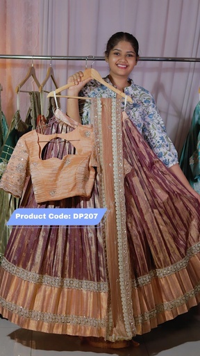 [DP207] Premium Pattu Ready-Wear Half Saree